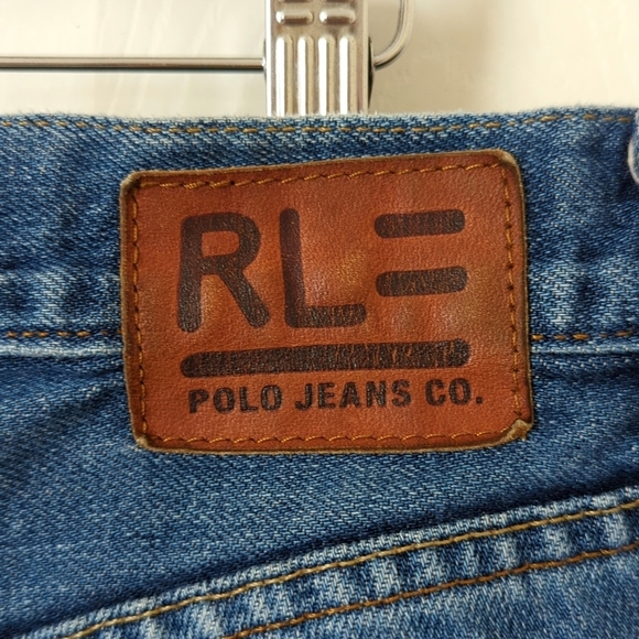 Polo Ralph Lauren 90's Vintage Medium Wash Relaxed Fit Straight Leg Jeans 36x32 - Picture 13 of 14